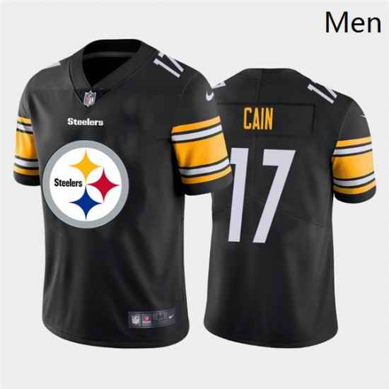 Nike Steelers 17 Deon Cain Black Team Big Logo Vapor Untouchable Limited Jersey